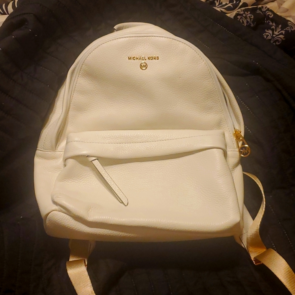 Nwot Michael Kors white backpack purse